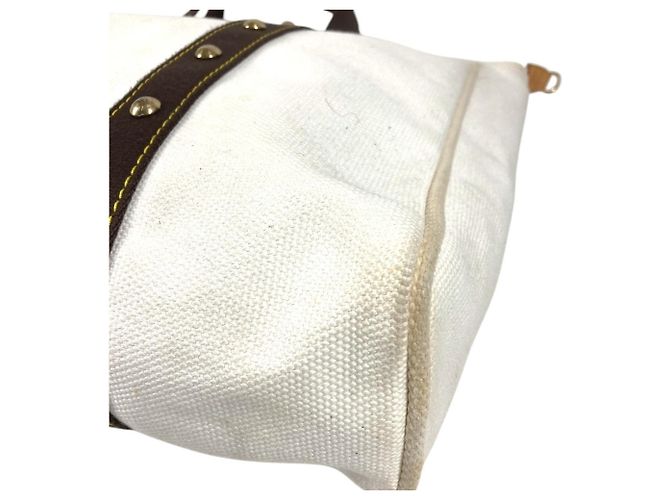 Borsa a Spalla Antigua Cabas GM Louis Vuitton Bianco Crudo - vista 6