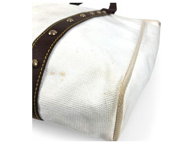 Borsa a Spalla Antigua Cabas GM Louis Vuitton Bianco Crudo - vista 8