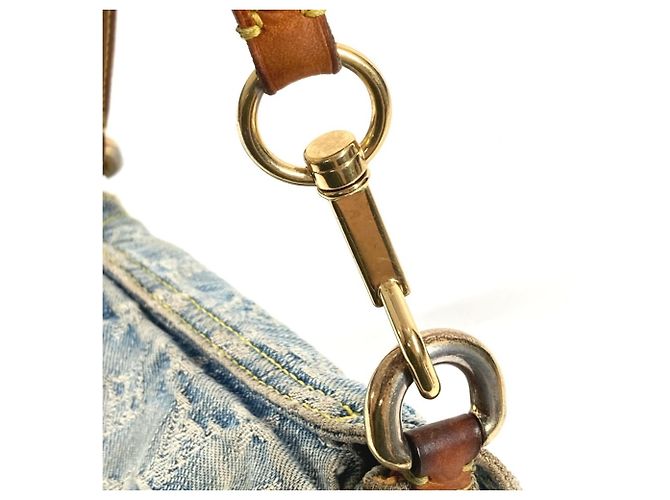 Sac à main mini Pleaty en denim Monogram Louis Vuitton Bleu - vue 13