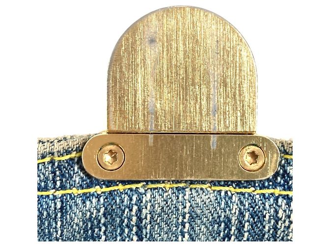 Sac à main mini Pleaty en denim Monogram Louis Vuitton Bleu - vue 15