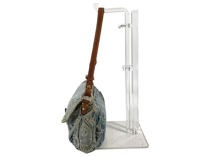 Sac à main mini Pleaty en denim Monogram Louis Vuitton Bleu - vue 2