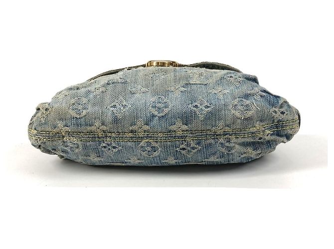 Sac à main mini Pleaty en denim Monogram Louis Vuitton Bleu - vue 4