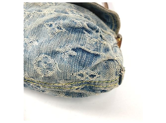 Sac à main mini Pleaty en denim Monogram Louis Vuitton Bleu - vue 5