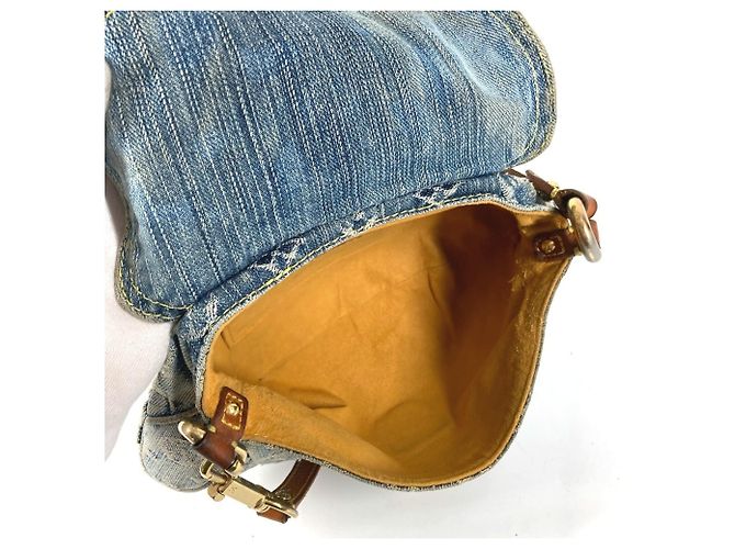 Sac à main mini Pleaty en denim Monogram Louis Vuitton Bleu - vue 9