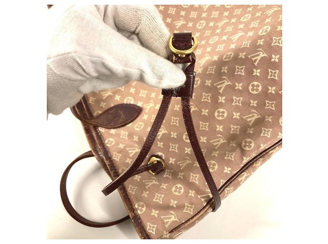 Louis Vuitton Monogram Idylle Neverfull MM Tote Bag Braun Rot - Ansicht 16