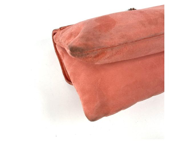 Bolso de Hombro de Ante Rosa Chanel 2.55 - vista 13