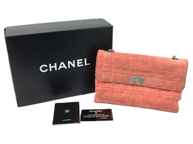 Bolso de Hombro de Ante Rosa Chanel 2.55 - vista 5