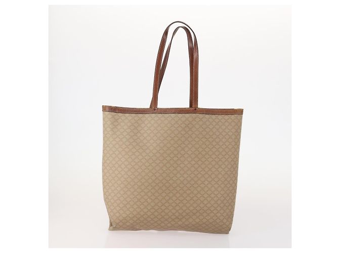 Céline CELINE Macadam Canvas Tote Bag aus PVC-Leder 2 Set Braun Beige Auth 164637 - Ansicht 3