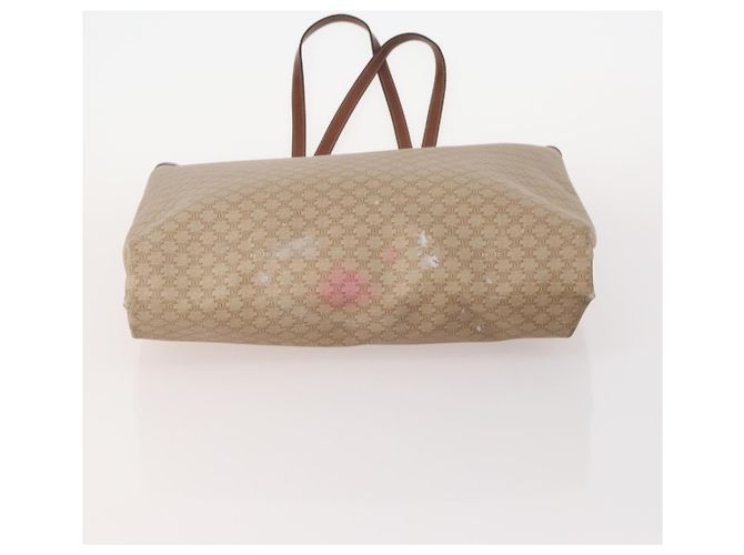 Céline CELINE Macadam Canvas Tote Bag aus PVC-Leder 2 Set Braun Beige Auth 164637 - Ansicht 7