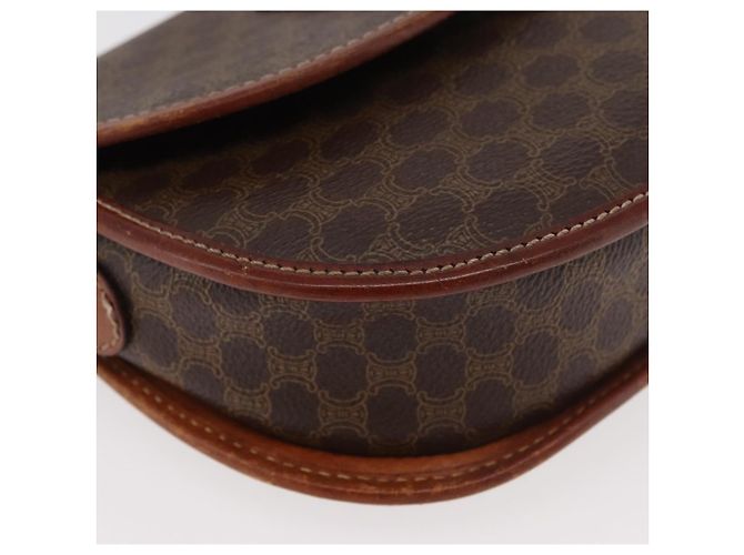 Céline Borsa a Spalla in Tela Macadam CELINE in Pelle PVC Marrone Oro Auth BA12117 D'oro - vista 14