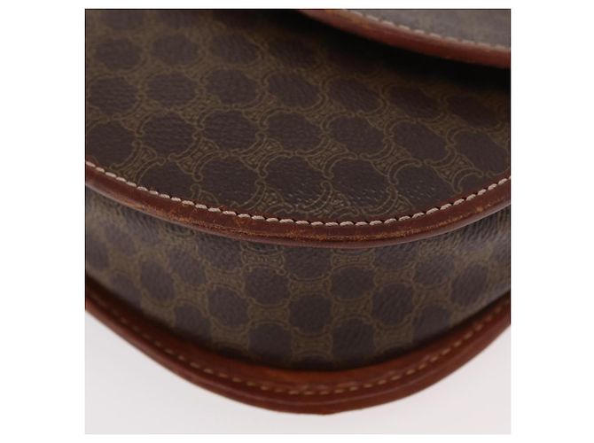 Céline Borsa a Spalla in Tela Macadam CELINE in Pelle PVC Marrone Oro Auth BA12117 D'oro - vista 15