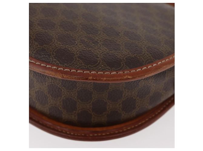 Céline Borsa a Spalla in Tela Macadam CELINE in Pelle PVC Marrone Oro Auth BA12117 D'oro - vista 17