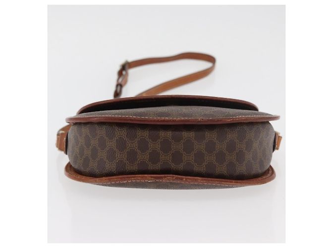 Céline Borsa a Spalla in Tela Macadam CELINE in Pelle PVC Marrone Oro Auth BA12117 D'oro - vista 5
