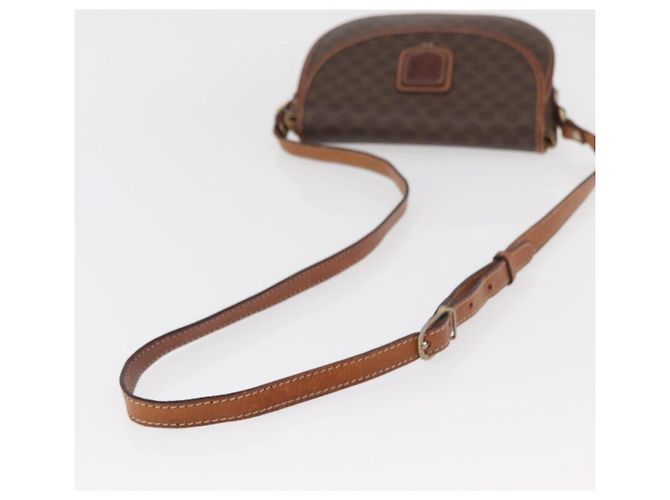 Céline Borsa a Spalla in Tela Macadam CELINE in Pelle PVC Marrone Oro Auth BA12117 D'oro - vista 7