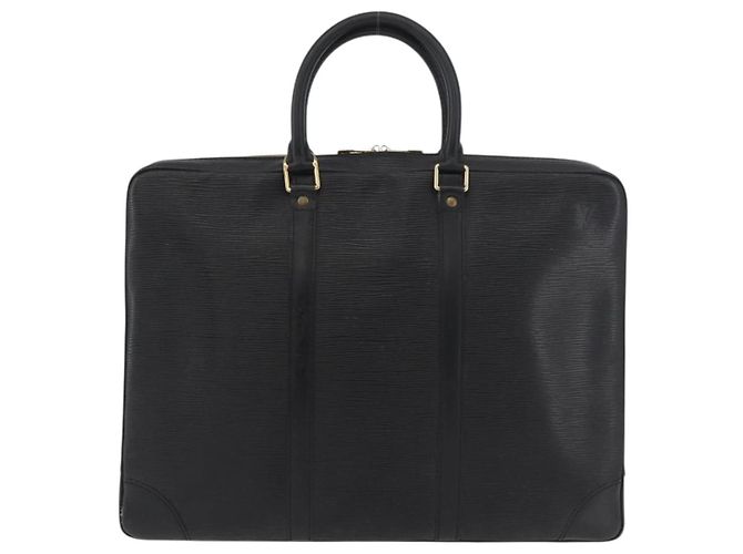 LOUIS VUITTON Epi Porta Documenti da Viaggio Borsa Business Nera M40321 Auth 175801A Nero - vista 13