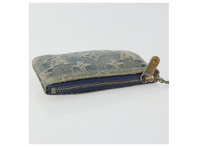 LOUIS VUITTON Pochette Cles Monogram in Denim Blu M95343 Auth 175988A - vista 5