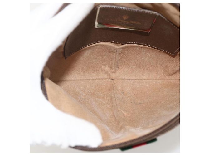 Borsa Sherry Line GG Supreme Web di GUCCI in PVC beige e oro 904 02 047 Auth 175285 D'oro - vista 10