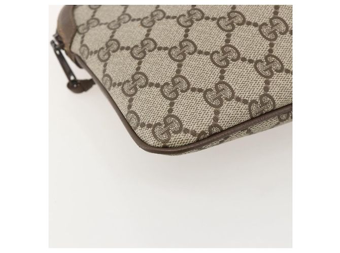 Borsa Sherry Line GG Supreme Web di GUCCI in PVC beige e oro 904 02 047 Auth 175285 D'oro - vista 15