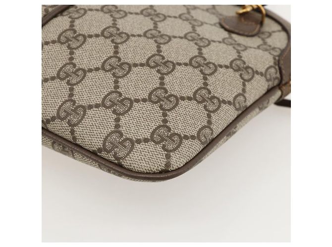 Borsa Sherry Line GG Supreme Web di GUCCI in PVC beige e oro 904 02 047 Auth 175285 D'oro - vista 16