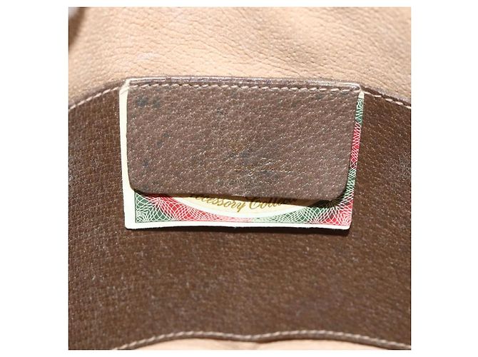 Borsa Sherry Line GG Supreme Web di GUCCI in PVC beige e oro 904 02 047 Auth 175285 D'oro - vista 19