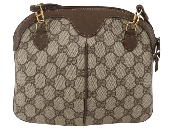 Borsa Sherry Line GG Supreme Web di GUCCI in PVC beige e oro 904 02 047 Auth 175285 D'oro - vista 2