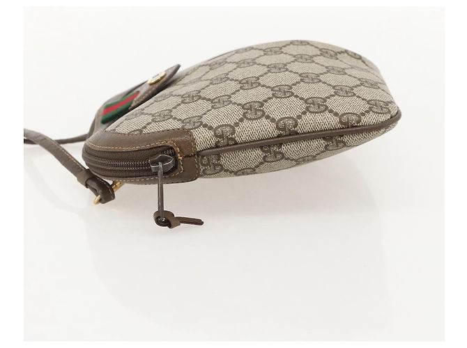 Borsa Sherry Line GG Supreme Web di GUCCI in PVC beige e oro 904 02 047 Auth 175285 D'oro - vista 3