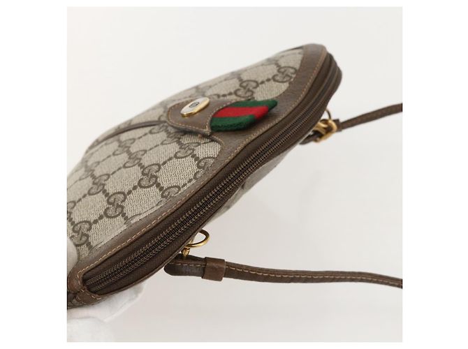 Borsa Sherry Line GG Supreme Web di GUCCI in PVC beige e oro 904 02 047 Auth 175285 D'oro - vista 6