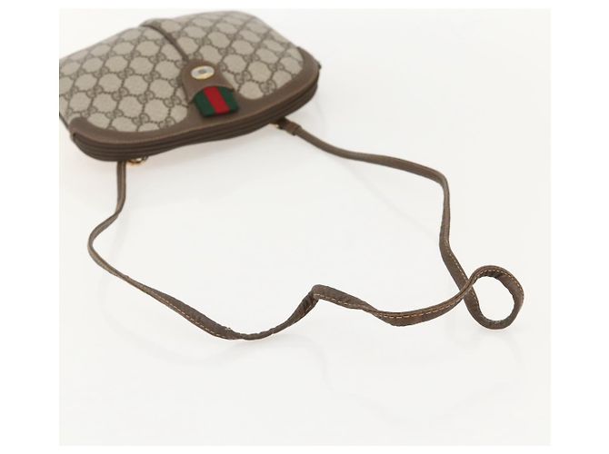 Borsa Sherry Line GG Supreme Web di GUCCI in PVC beige e oro 904 02 047 Auth 175285 D'oro - vista 7