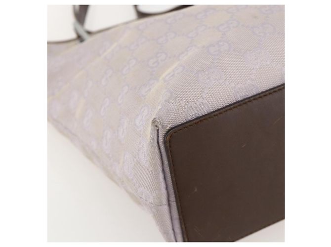 Borsa Tote GG Canvas Gucci Viola Argento 31244 Auth 175187 Porpora - vista 14