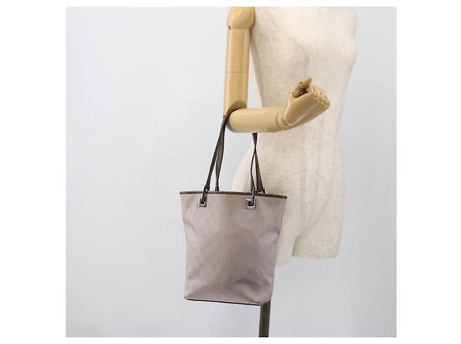 Borsa Tote GG Canvas Gucci Viola Argento 31244 Auth 175187 Porpora - vista 21