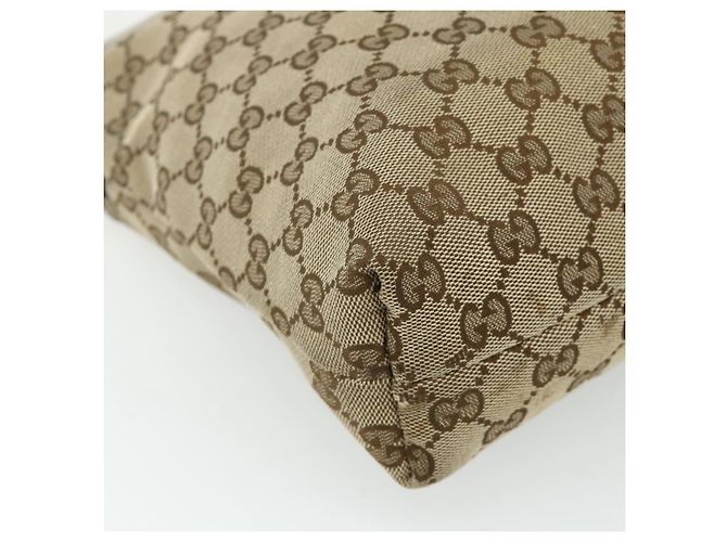 Borsa a Spalla GG Canvas Gucci Beige Oro 388924 Auth 176562 D'oro - vista 14