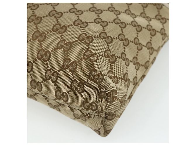 Borsa a Spalla GG Canvas Gucci Beige Oro 388924 Auth 176562 D'oro - vista 15