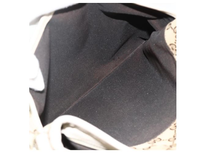 Borsa a Spalla GG Canvas Gucci Beige Oro 388924 Auth 176562 D'oro - vista 22