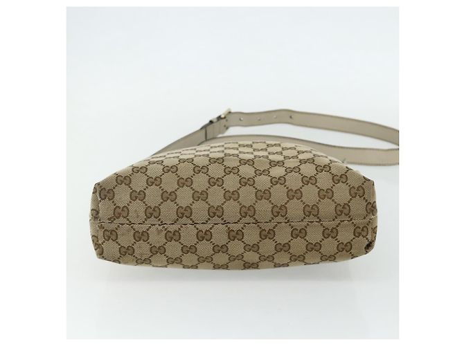Borsa a Spalla GG Canvas Gucci Beige Oro 388924 Auth 176562 D'oro - vista 5