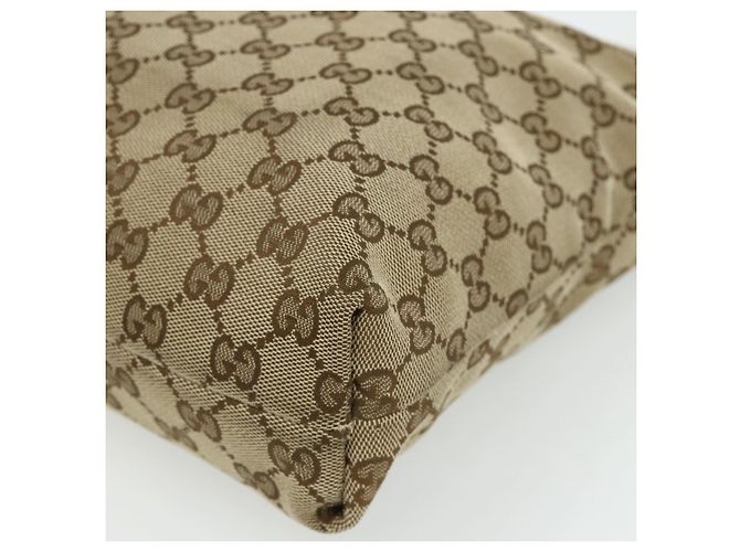 Borsa a Spalla GG Canvas Gucci Beige Oro 388924 Auth 176562 D'oro - vista 9