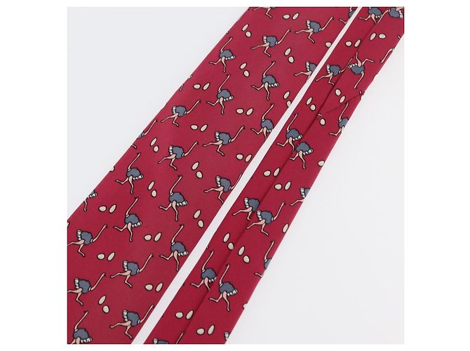 Hermès HERMES Necktie Silk Red Auth 174886 - view 5