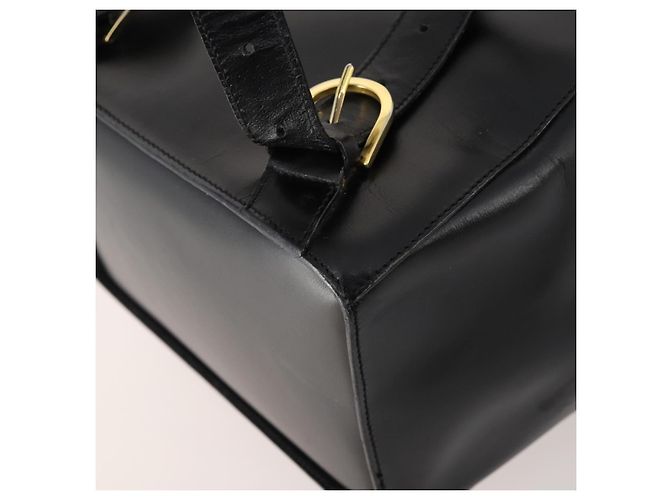Céline CELINE Rucksack aus schwarzem Leder mit Gold Auth BAZ409 Golden - Ansicht 18