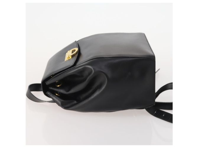 Céline CELINE Rucksack aus schwarzem Leder mit Gold Auth BAZ409 Golden - Ansicht 4
