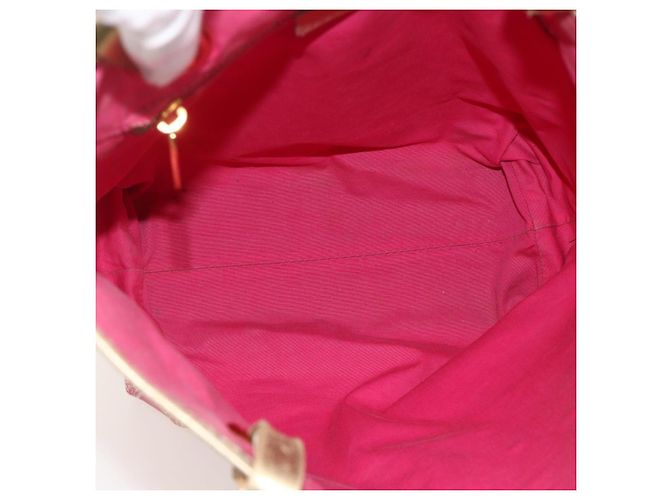 Céline Borsa tote in tela Macadam CELINE Paris in denim rosa e oro Auth 175602 D'oro - vista 10