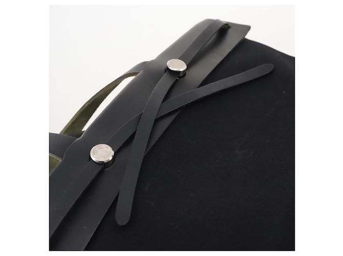 Hermès HERMES Borsa Cabass GM Herbag Canvas 2in1 Nera Argento Auth BAZ865A Nero - vista 10