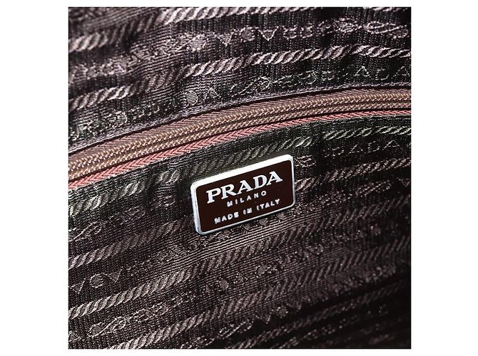 PRADA Tote Bag aus Nylon Khaki Silber authentisch 175345 - Ansicht 18