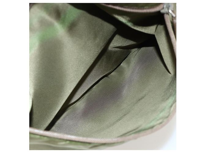 PRADA Tote Bag aus Nylon Khaki Silber authentisch 175345 - Ansicht 23