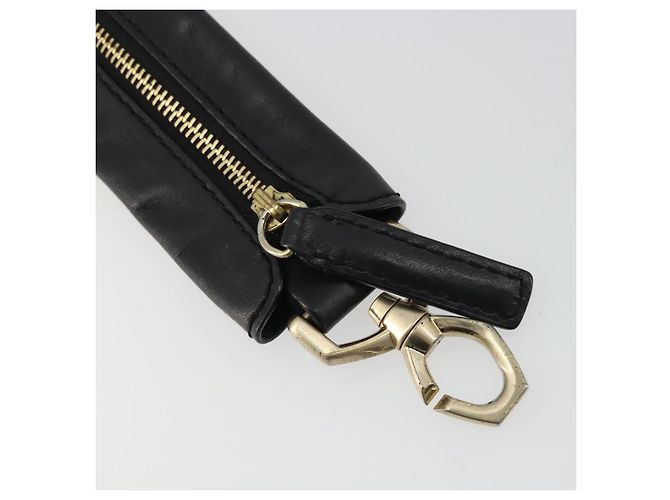 GIVENCHY Cinturino in pelle 18,1" Nero Oro Auth bs34466 D'oro - vista 10