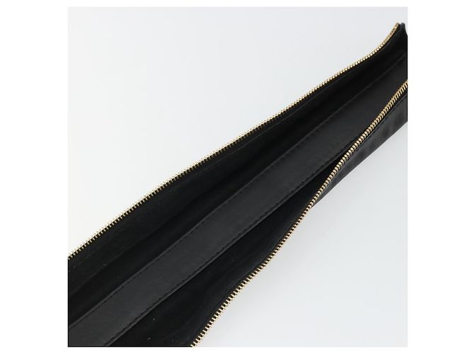 GIVENCHY Cinturino in pelle 18,1" Nero Oro Auth bs34466 D'oro - vista 12