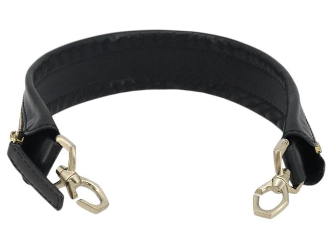 GIVENCHY Cinturino in pelle 18,1" Nero Oro Auth bs34466 D'oro - vista 2