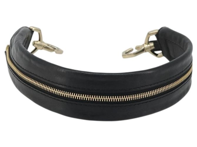 GIVENCHY Cinturino in pelle 18,1" Nero Oro Auth bs34466 D'oro - vista 3