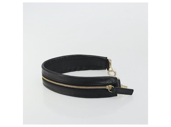 GIVENCHY Cinturino in pelle 18,1" Nero Oro Auth bs34466 D'oro - vista 5