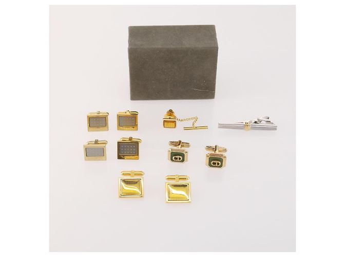 Fermaglio per cravatta Christian Dior Cuff in metallo 6 pezzi Tonalità oro Auth BA11845 - vista 15