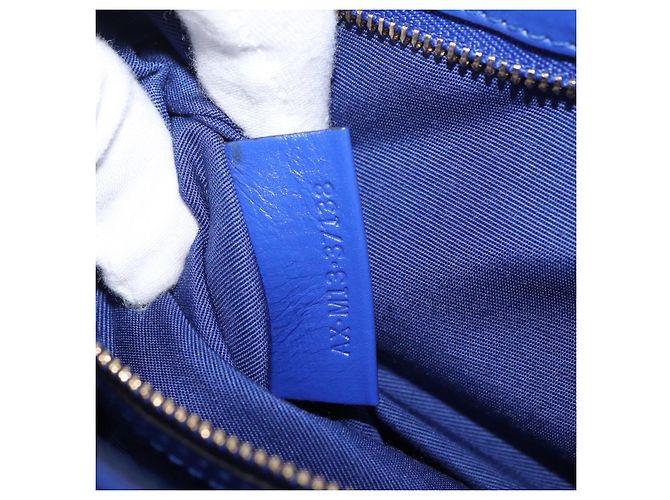 Bulgari Borsa a Spalla BVLGARI Isabella Rossellini in Pelle Blu Oro Auth BA12091A D'oro - vista 12