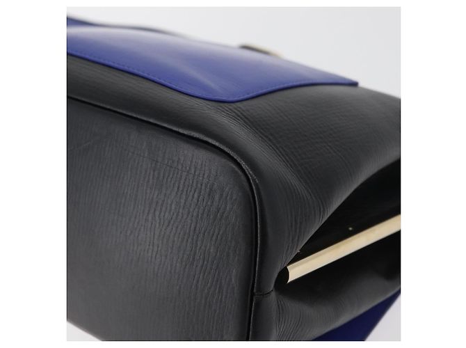 Bulgari Borsa a Spalla BVLGARI Isabella Rossellini in Pelle Blu Oro Auth BA12091A D'oro - vista 16